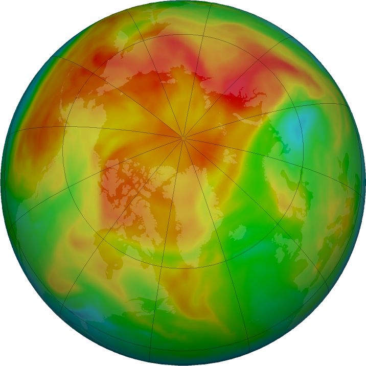 Arctic ozone map for 05 April 2017
